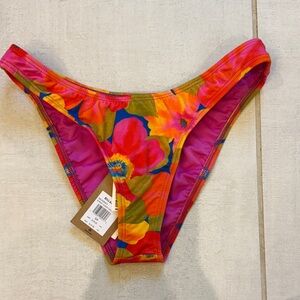 Billabong Multicolor Floral Bikini Bottoms in  Sunny Coast Pink, Orange & Blue